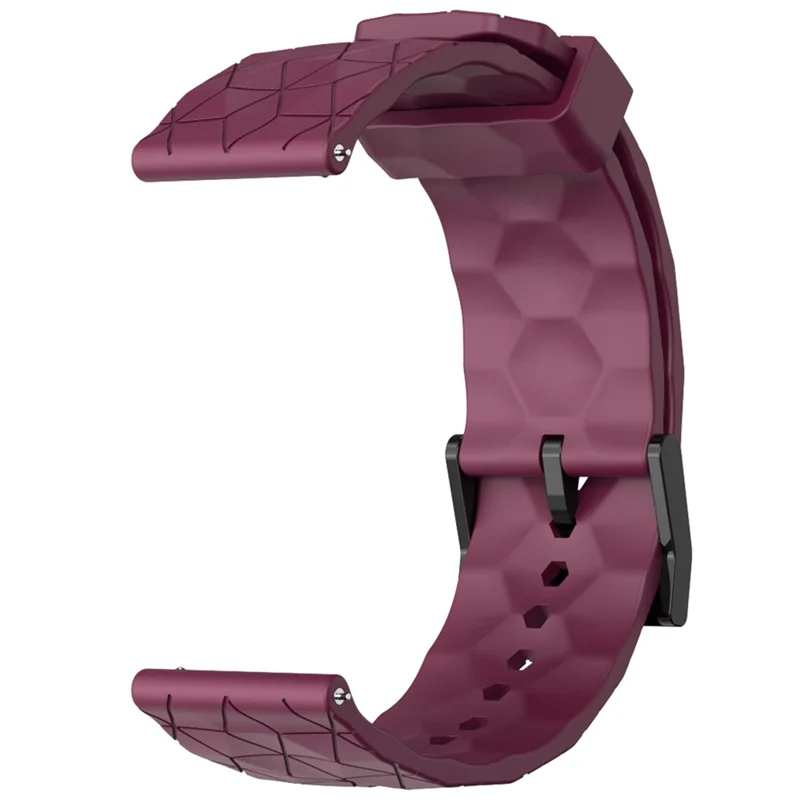 KALEBOL For Huawei Watch GT 3 42mm / GT 3 Pro 43mm Watch Strap 20mm Silicone Band Football Pattern - Wine Red