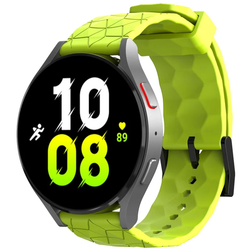 KALEBOL For Huawei Watch GT 3 42mm / GT 3 Pro 43mm Watch Strap 20mm Silicone Band Football Pattern - Lime