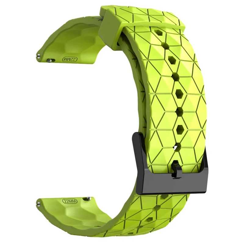 KALEBOL For Huawei Watch GT 3 42mm / GT 3 Pro 43mm Watch Strap 20mm Silicone Band Football Pattern - Lime
