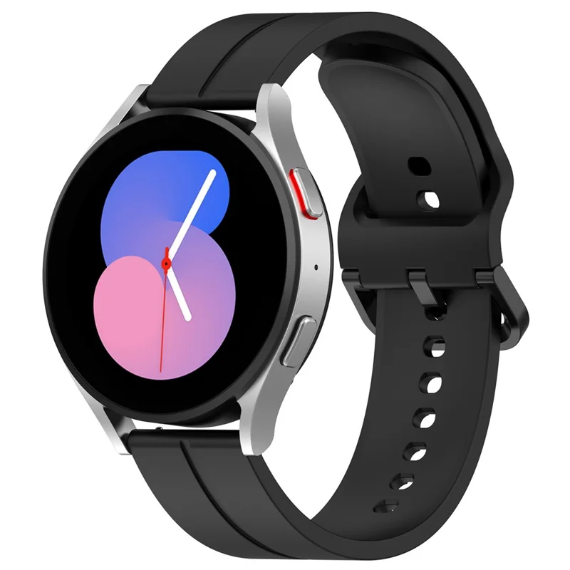 KALEBOL For Huawei Watch GT 3 42mm / GT 3 Pro 43mm Silicone Watch Band 20mm Groove Design Strap - Black