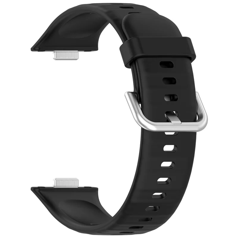 KALEBOL For Huawei Watch Fit 3 Watch Band Soft Silicone Adjustable Wrist Strap - Black
