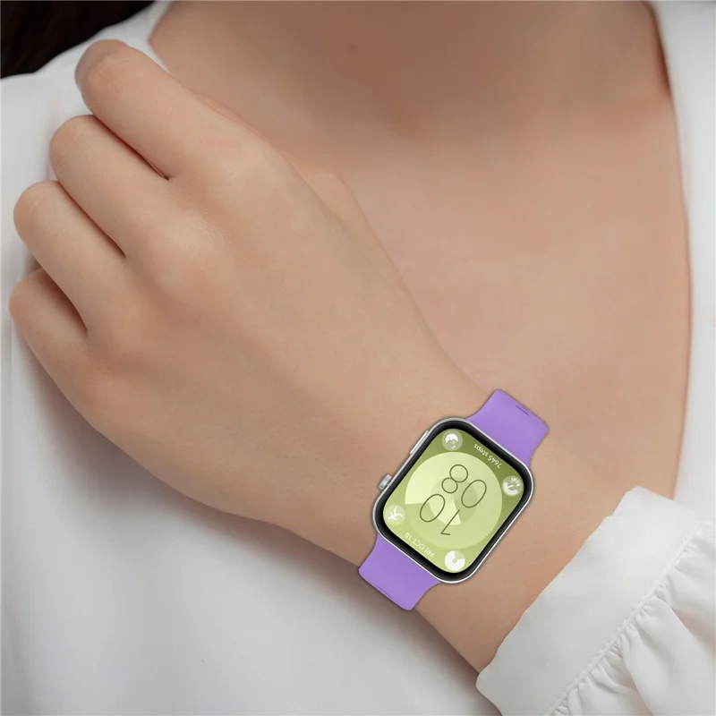 KALEBOL Für Huawei Watch Fit 3 Silikonarmband mit farbigem Stiftverschluss - Rot