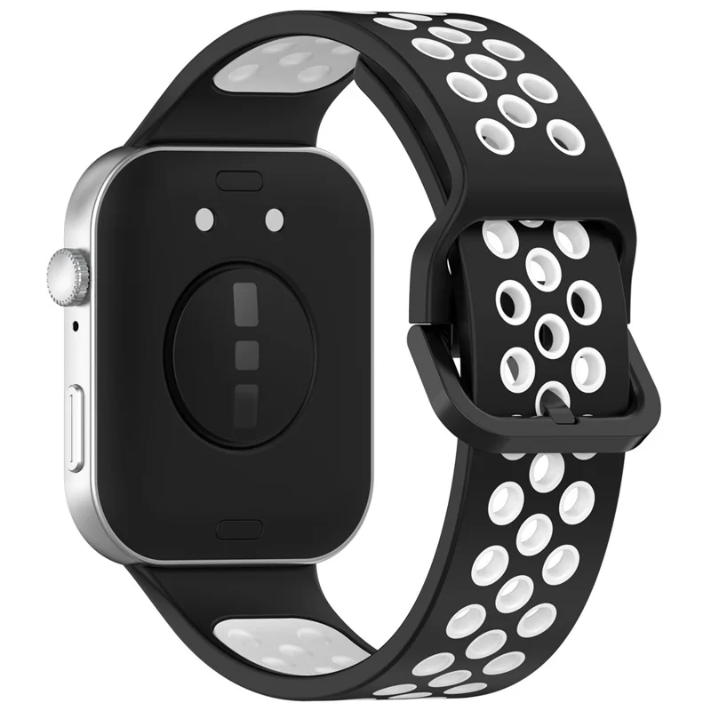 KALEBOL Para Huawei Watch Fit 3 Correa de Reloj de Silicona Doble Color Ajustable - Negro+Blanco