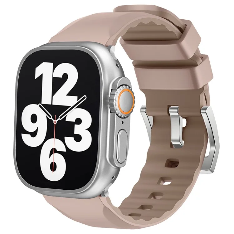 KALEBOL For Apple Watch Series 10 42mm / 9 8 7 41mm / SE (2023) SE (2022) SE 6 5 4 40mm / 3 2 1 38mm Watch Band Dual Color Silicone Strap - Pink