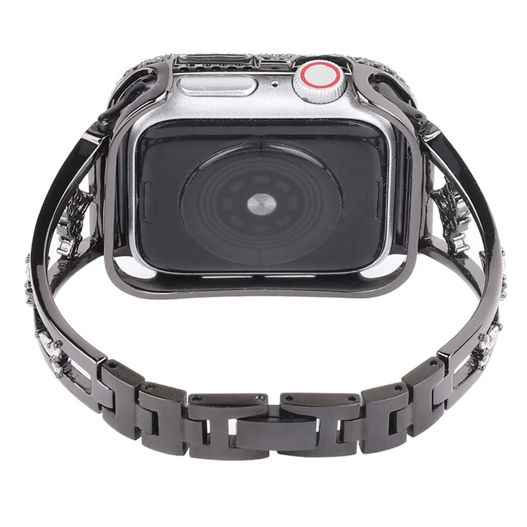 KALEBOL For Apple Watch Series 10 42mm / 9 8 7 41mm / SE (2023) SE (2022) SE 6 5 4 40mm / 3 2 1 38mm Metal Watch Strap - Black