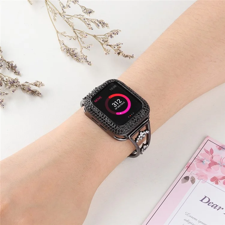 KALEBOL Para Apple Watch 10 46mm / Ultra 2 / Ultra 49mm / 9 8 7 45mm / SE (2023) SE (2022) SE 6 5 4 44mm / 3 2 1 42mm Bracelete de Relógio de Cobre - Preto