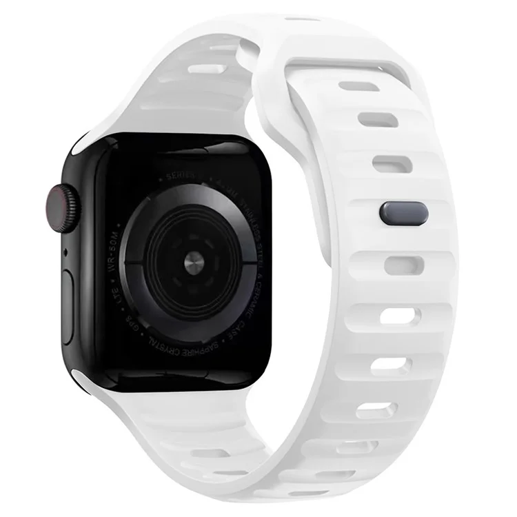 KALEBOL For Apple Watch 10 46mm / Ultra 2 / Ultra 49mm / 9 8 7 45mm / SE (2023) SE (2022) SE 6 5 4 44mm / 3 2 1 42mm Silicone Watch Band - White