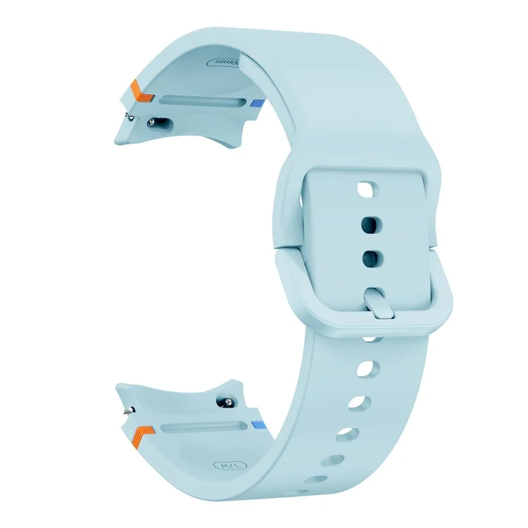 Per Samsung Galaxy Watch FE / 7 / 6 / 5 / 4 Stitching Line Decor Watch Band Replacement Silicone Strap - Baby Blue