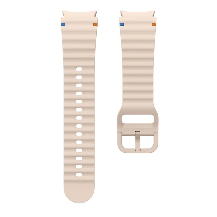 Per Samsung Galaxy Watch FE / 7 / 6 / 5 / 4 Wave Design Watch Band Stitching Line Decor Cinturino in Silicone - Rosa