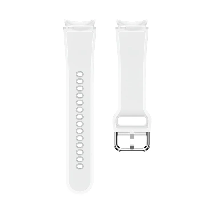 Para Samsung Galaxy Watch FE / 7 / 6 / 5 / 4 Transparent Design Watch Band Adjustable Silicone Strap - Transparent White