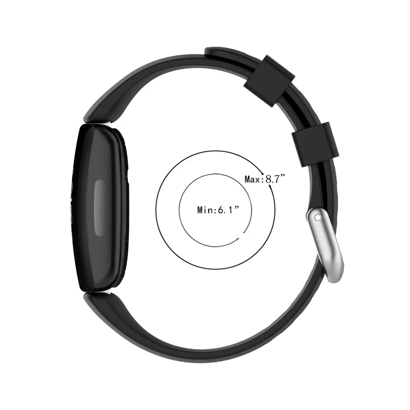 Para Fitbit Inspire 2/Ace 3 TPE Smart Watch Replacement Strap [Tamanho: L] - Preto