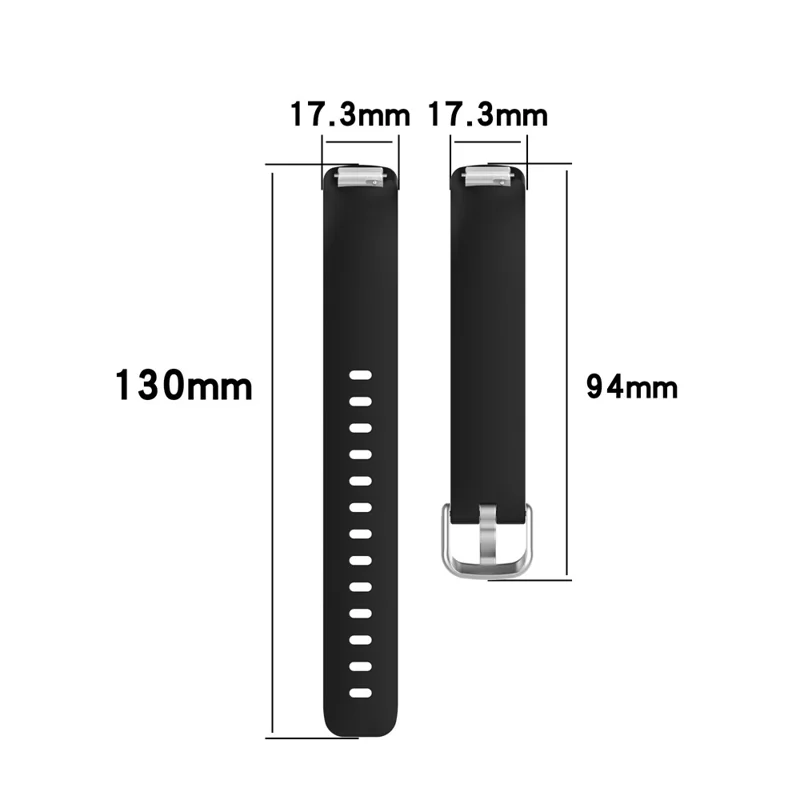 Para Fitbit Inspire 2/Ace 3 TPE Smart Watch Replacement Strap [Tamanho: L] - Preto