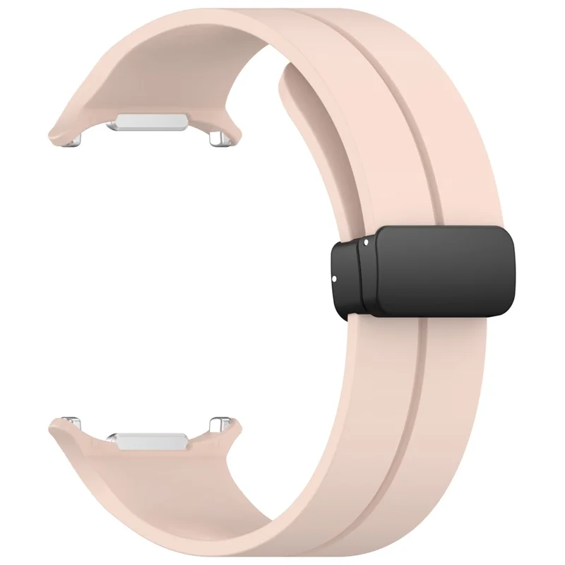 Para Samsung Galaxy Watch Ultra 47mm Silicone Watch Band Fecho Magnético Dobrável Pulseira - Rosa