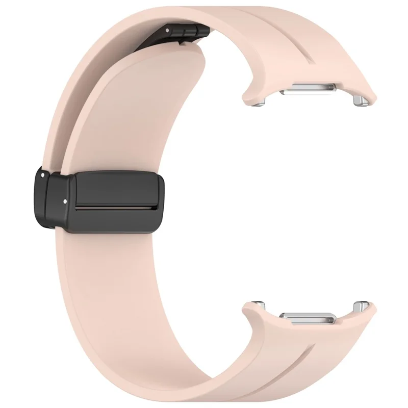 Para Samsung Galaxy Watch Ultra 47mm Silicone Watch Band Fecho Magnético Dobrável Pulseira - Rosa