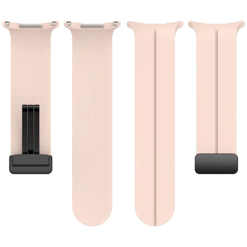 Para Samsung Galaxy Watch Ultra 47mm Silicone Watch Band Fecho Magnético Dobrável Pulseira - Rosa