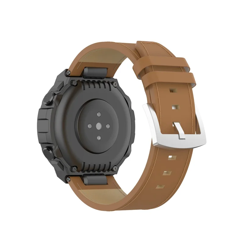 Cowhide Leather Watch Band Strap for Huami Amazfit T-Rex A1918 - Brown