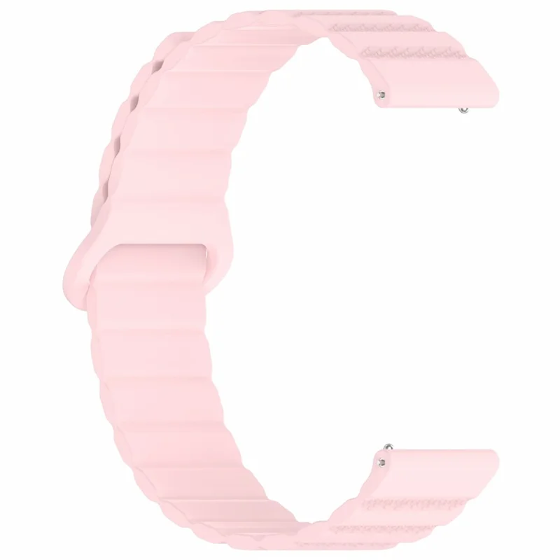 For Huawei Watch GT 3 42mm / GT 3 Pro 43mm Universal 20mm Watch Strap Dot Pattern Magnetic Silicone Band - Pink