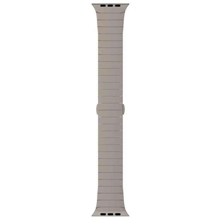 Para Apple Watch 10 46mm / Ultra 2 / Ultra 49mm / 9 8 7 45mm / SE (2023) SE (2022) SE 6 5 4 44mm / 3 2 1 42mm Substituição 1-Bead Alloy Watch Band - Titânio