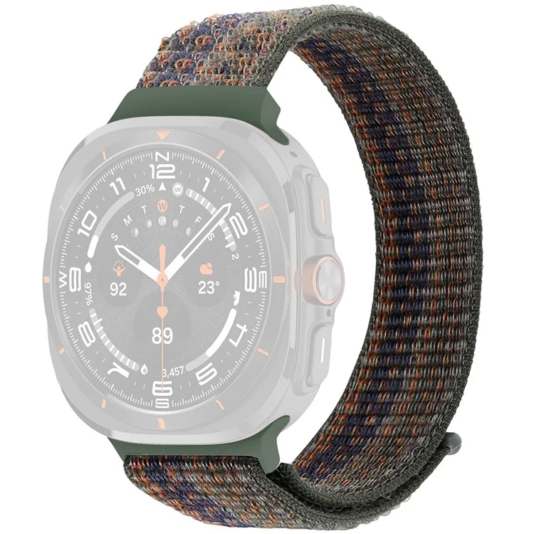 Para Galaxy Watch Ultra 47mm Nylon Replacement Watch Band Magic Tape Loop Strap - Estilo A