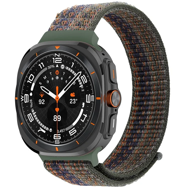 Para Galaxy Watch Ultra 47mm Nylon Replacement Watch Band Magic Tape Loop Strap - Estilo A