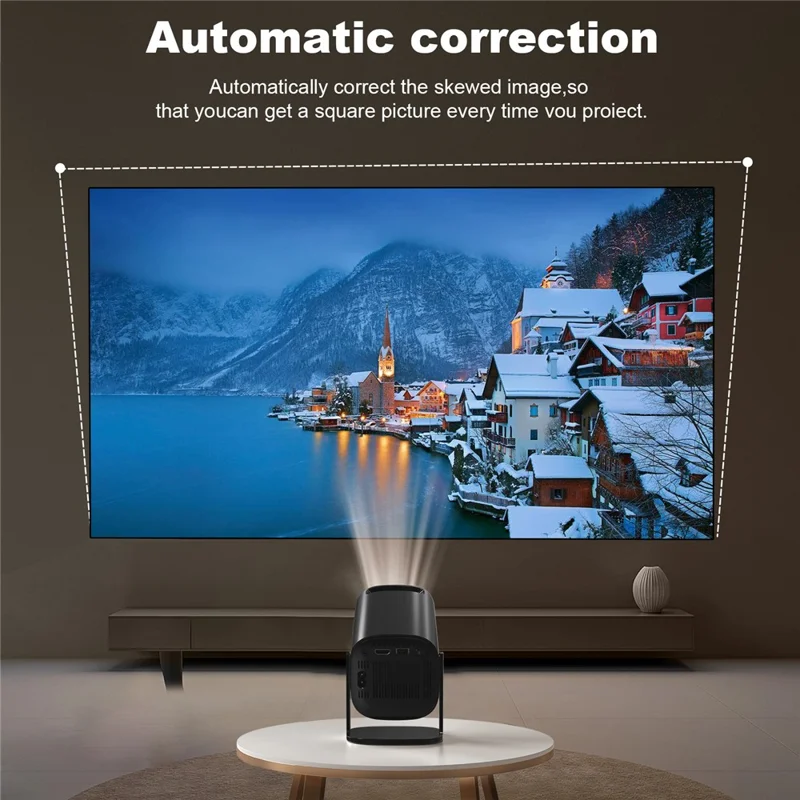 Mini Proyector P30 Android 11 WiFi 6 4K 1080P Bluetooth 5.0 Cine en Casa - Negro / Enchufe Europeo