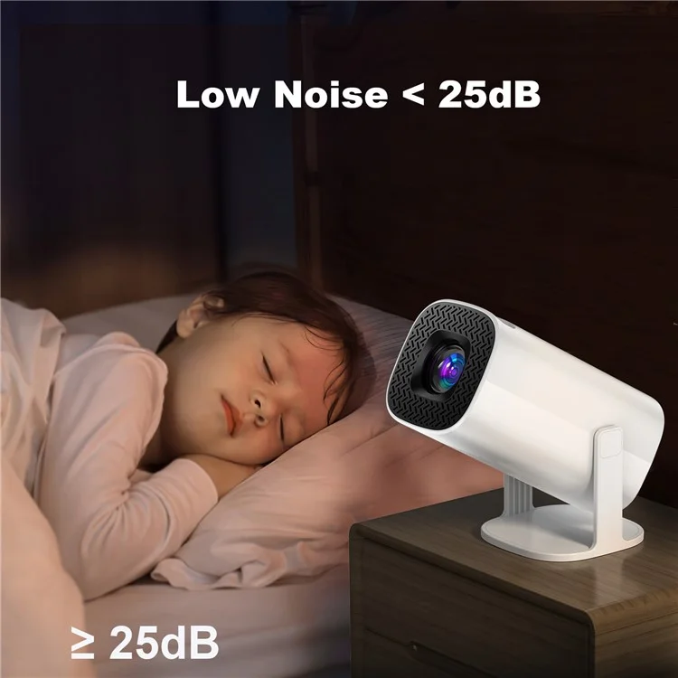 P30 Mini Projector Android 11 WiFi 6 4K 1080P Bluetooth-compatible 5.0 Home Cinema Projector - White / EU Plug