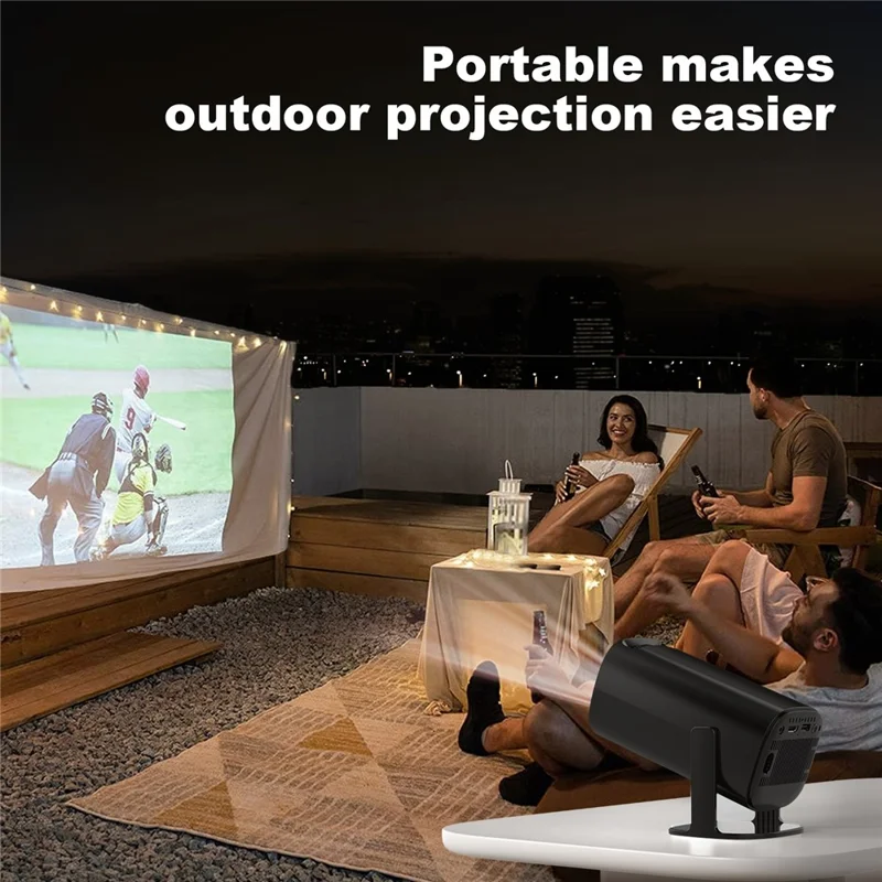 P30 Mini Projector Android 11 WiFi 6 4K 1080P Bluetooth-Compatible Home Cinema Projector - Black / UK Plug