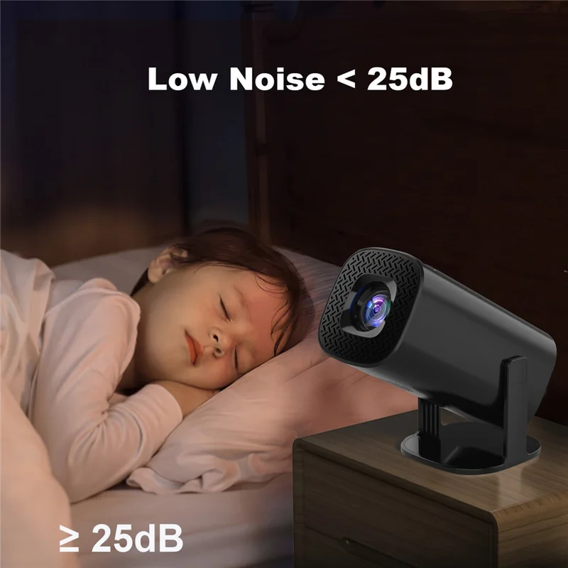 P30 Mini Projector Android 11 WiFi 6 4K 1080P Bluetooth-Compatible Home Cinema Projector - Black / UK Plug