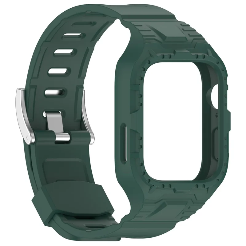 For Huawei Watch Fit 3 Silicone Band Wrist Strap with Watch Case - Midnight Green