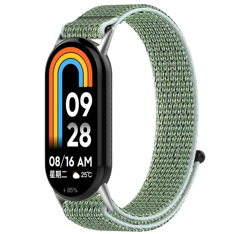 Für Xiaomi Mi Band 9 NFC / 9 / Smart Band 8 NFC / 8 Nylon-Armband - Grün