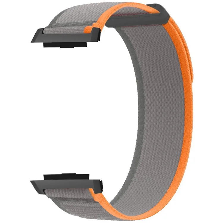 Para Xiaomi Watch H1 Nylon Watch Band Adjustable Loop Fastener Strap - Orange+Grey