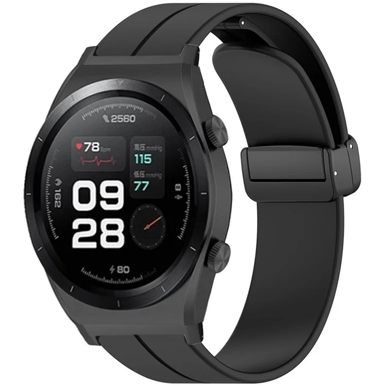 For Xiaomi Watch H1 Watchband Soft Silicone Watch Strap with Magnetic Buckle - Black