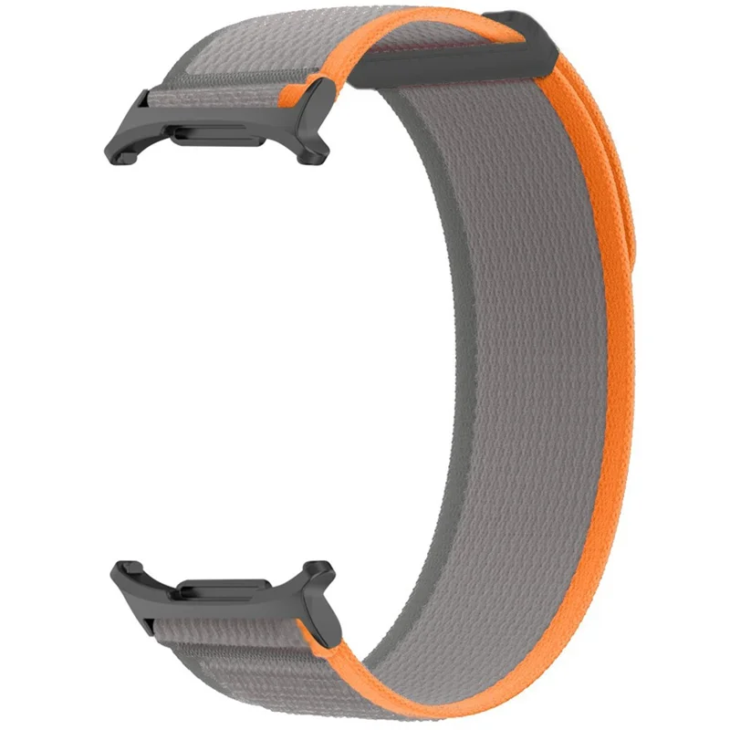 Per Samsung Galaxy Watch Ultra 47mm Nylon Watch Band Cinturino Regolabile Loop Fastener - Arancione+Grigio