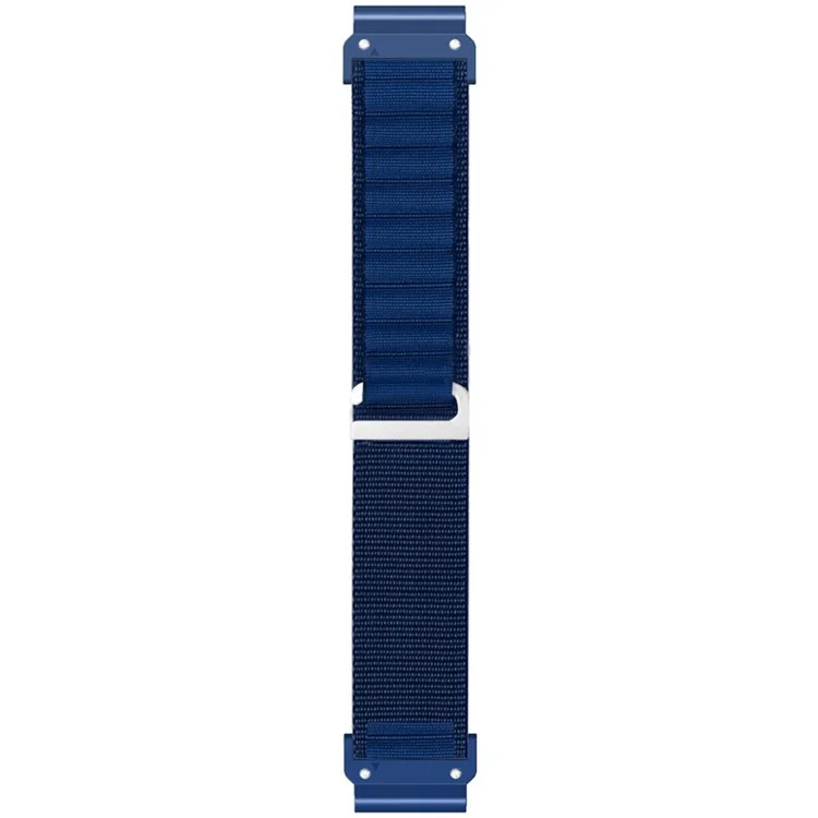 For Garmin Fenix 7 / 7 Pro / 5 Watch Band 22mm Quick Release C Buckle Nylon Watch Strap - Dark Blue