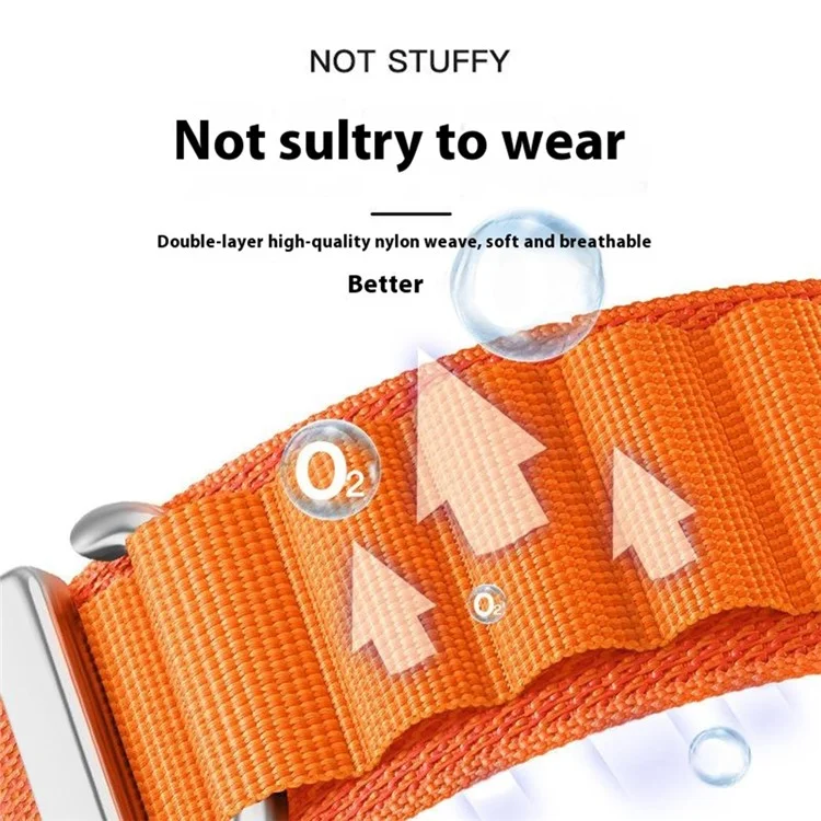 For Garmin Fenix 7X Pro / 7X Watch Band 26mm Quick Release C Buckle Nylon Watch Strap - Orange