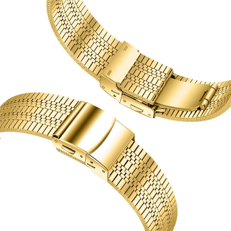 For Fossil Gen 5 Carlyle HR Watch Band Five-Bead 316L Stainless Steel Wrist Strap - Gold
