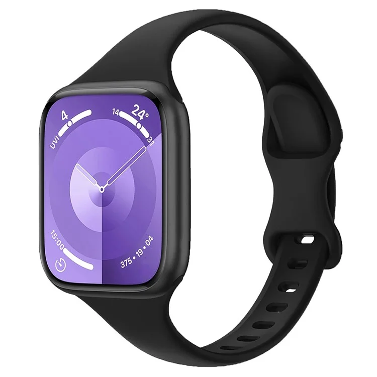 Für Apple Watch Series 10 42mm / 9 8 7 41mm / SE (2023) SE (2022) SE 6 5 4 40mm / 3 2 1 38mm Uhrenarmband Silikonarmband - Schwarz
