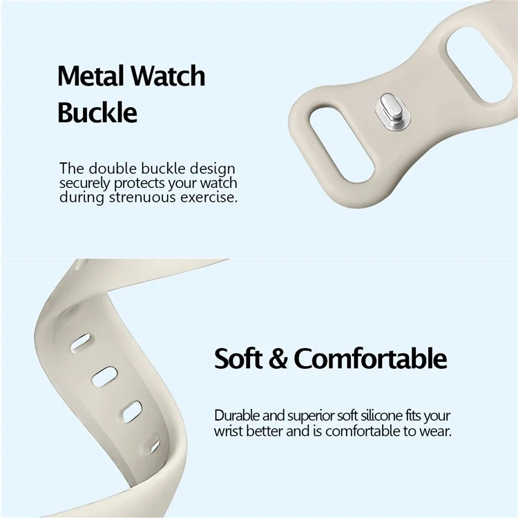Für Apple Watch Series 10 42mm / 9 8 7 41mm / SE (2023) SE (2022) SE 6 5 4 40mm / 3 2 1 38mm Uhrenarmband Silikonarmband - Schwarz