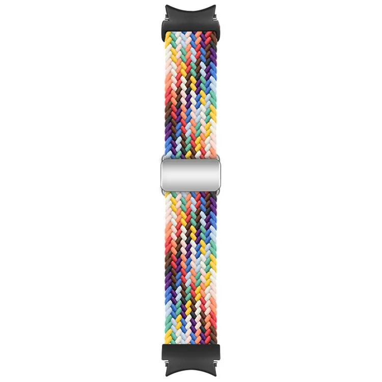 Pour Samsung Galaxy Watch FE 40mm / Watch7 / 6 / 6 Classic / 5 / 5 Active / 5 Pro / 4 / 4 Classic / 4 Active Bracelet de montre tressé magnétique - Officiel Rainbow