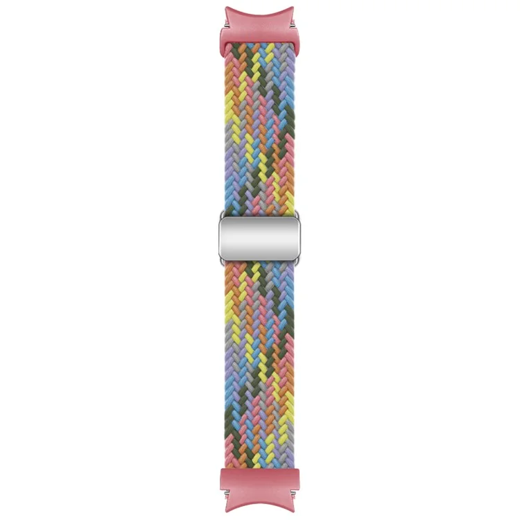 For Samsung Galaxy Watch FE 40mm / Watch7 / 6 / 6 Classic / 5 / 5 Active / 5 Pro / 4 / 4 Classic / 4 Active Watch Strap Magnetic Braided Band - Gradient Purple
