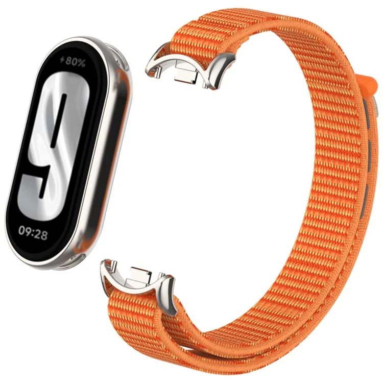 Para Xiaomi Mi Band 9 / Smart Band 8 Correa de reloj Strap Nylon Loop Ajustable - Naranja