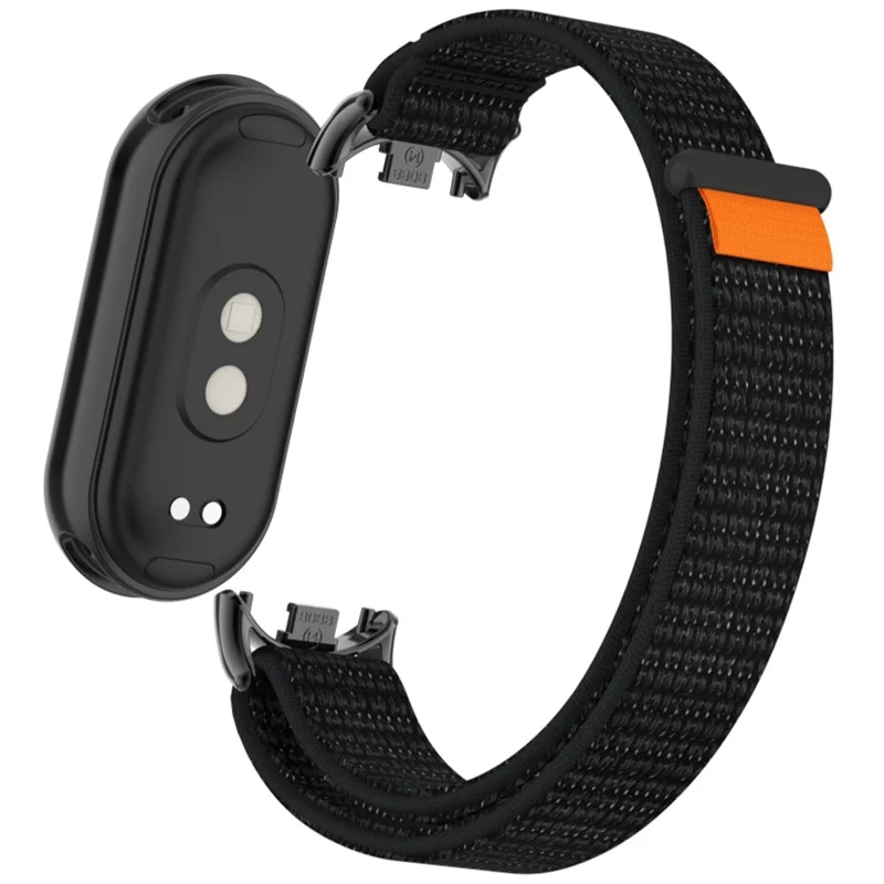 Per Xiaomi Mi Band 9 / Smart Band 8 Cinturino Orologio Nylon Loop Regolabile - Nero Riflettente
