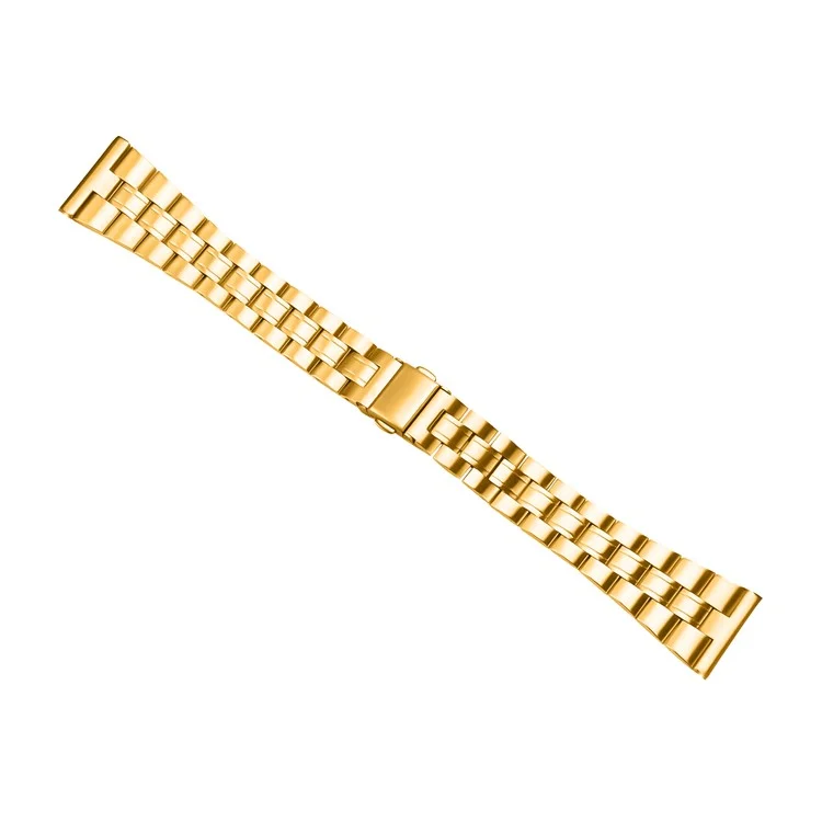 Für Fossil Gen 5 Carlyle HR Armband aus Edelstahl - Ultraflaches Design mit Linien - Gold