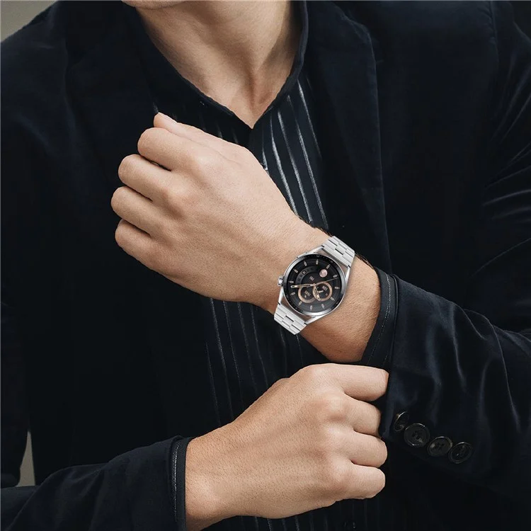 Para Fossil Gen 5 Carlyle Fashion Reloj de acero inoxidable Banda Diseño de líneas Correa de reemplazo - Plata
