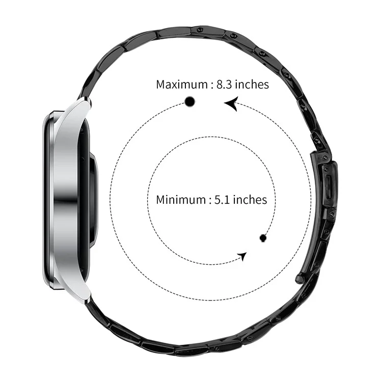 For Honor Watch Dream Stainless Steel Strap Ultra Thin Watch Band Replacement - Black