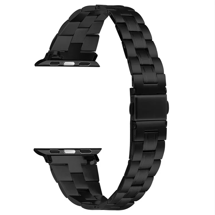 For Apple Watch 10 46mm / Ultra 2 / Ultra 49mm / 9 8 7 45mm / SE (2023) SE (2022) SE 6 5 4 44mm / 3 2 1 42mm Watch Strap Stainless Steel - Black