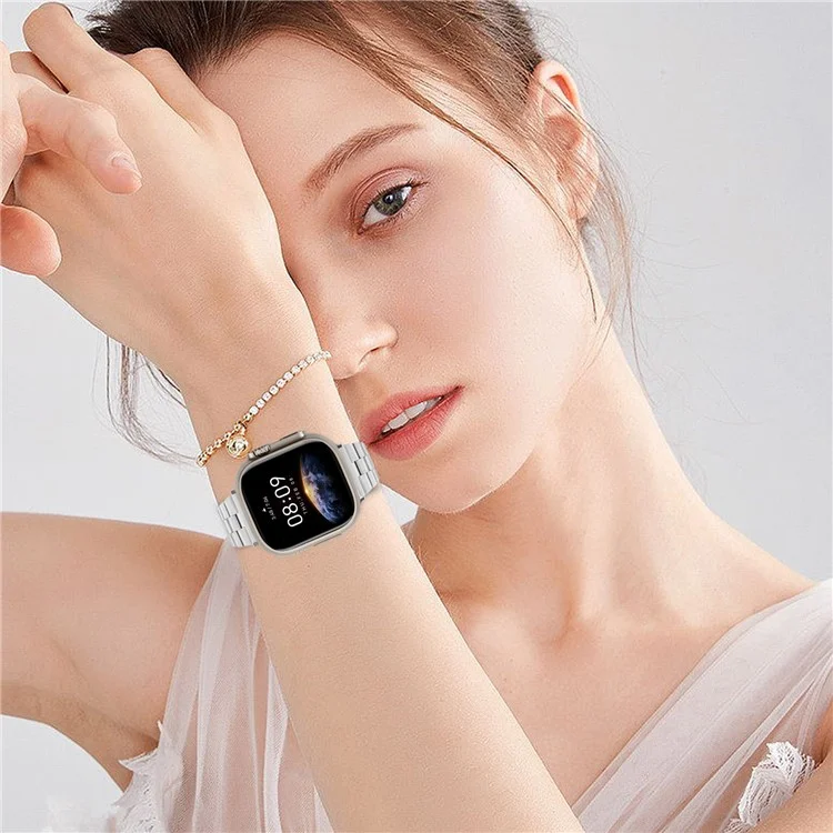 For Apple Watch 10 46mm / Ultra 2 / Ultra 49mm / 9 8 7 45mm / SE (2023) SE (2022) SE 6 5 4 44mm / 3 2 1 42mm Stainless Steel Band - Silver