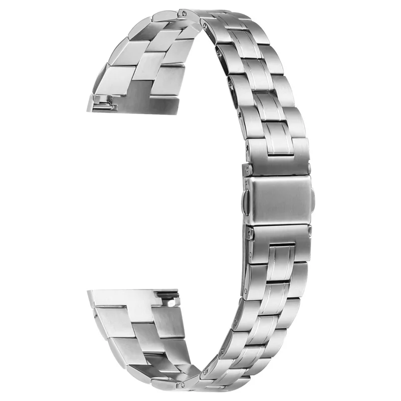 For Fitbit Versa Lite / Versa 2 / Versa Watch Band Stainless Steel Strap Three-Beads - Silver