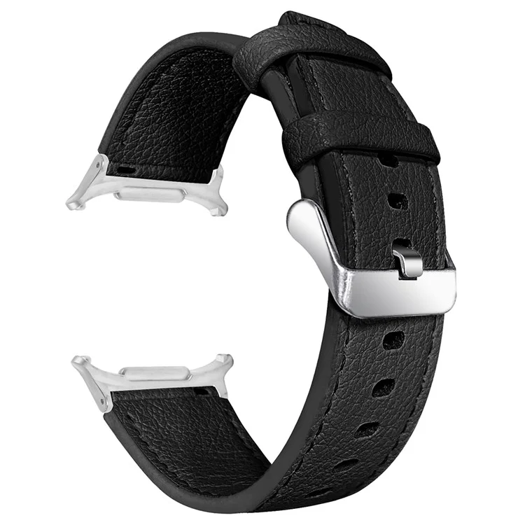 For Samsung Galaxy Watch Ultra 47mm Wrist Strap Genuine Cow Leather Smartwatch Band - Black
