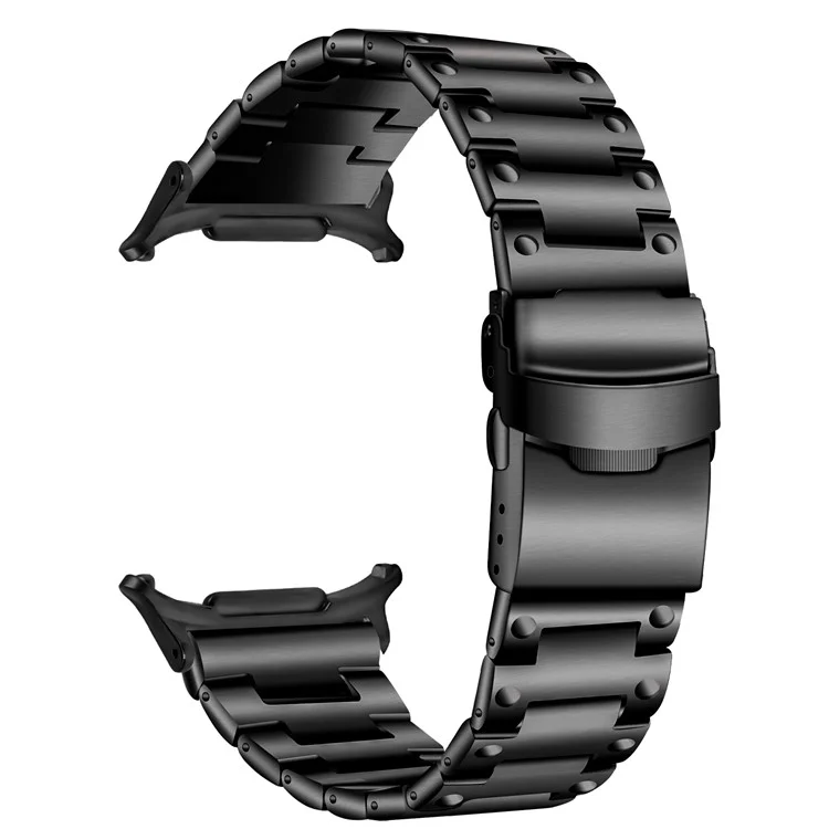 Für Samsung Galaxy Watch Ultra 47mm Edelstahl-Uhrarmband Schnallenkonstruktion Armband - Schwarz